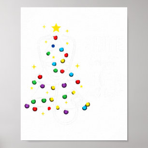 Christmas Nurse Shine Bright Like A Call Light Xma Poster