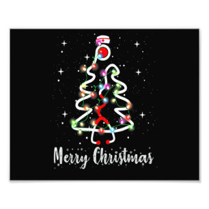Christmas Nurse Stethoscope Christmas Tree Care Wo Photo Print