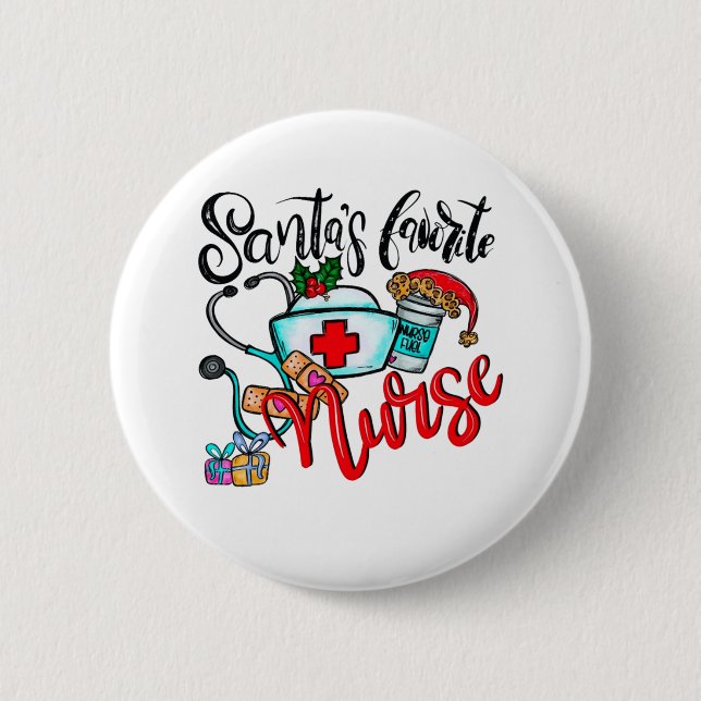 Christmas Nursing1 6 Cm Round Badge (Front)