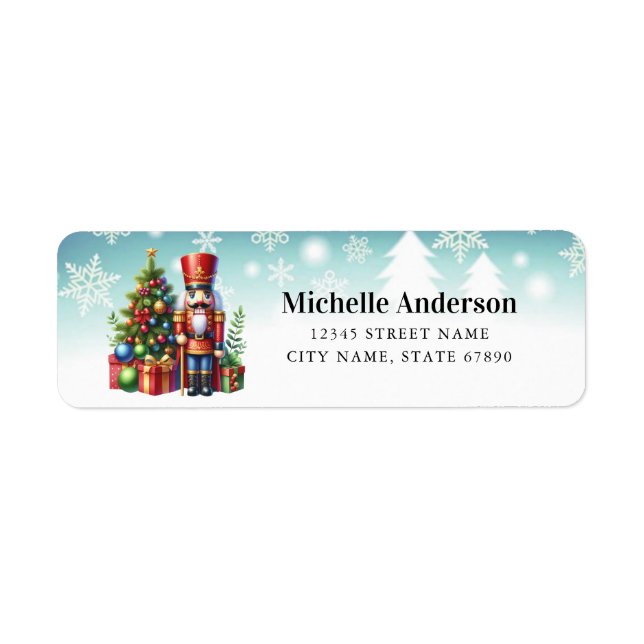 Christmas Nutcracker Address Labels (Front)