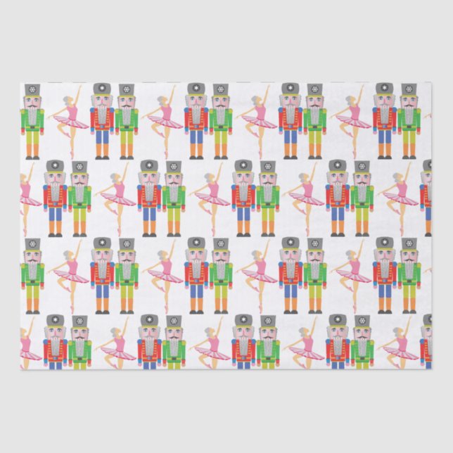 Christmas Nutcracker Ballet Dancer Tissue Paper (Front)