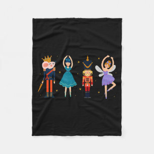 Christmas Nutcracker Ballet - Nutcracker Fleece Blanket