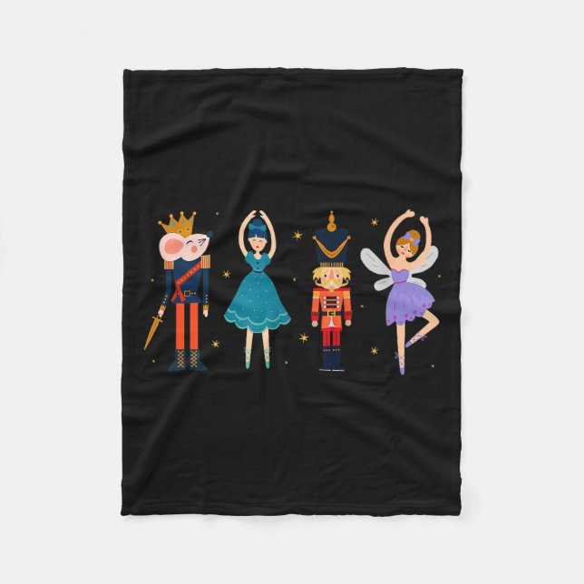 Christmas Nutcracker Ballet - Nutcracker  Fleece Blanket (Front)
