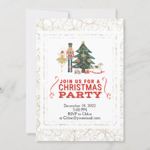 Christmas Nutcracker Ballet Party Invitation
