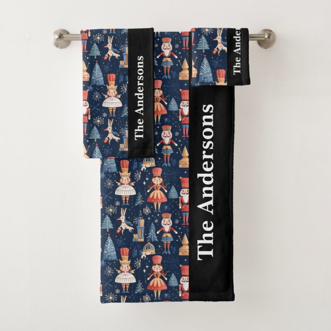 Christmas Nutcracker Bath Towel Set (Insitu)
