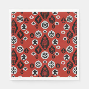 Christmas Nutcracker Baubles Napkin