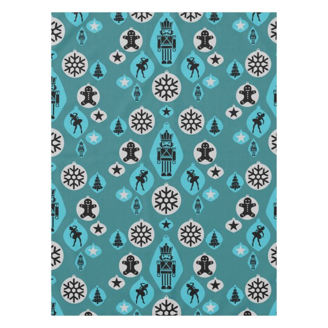 Christmas Nutcracker Baubles Tablecloth (Front)