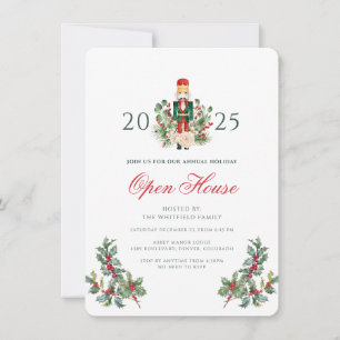 Christmas Nutcracker Berries Open House Holiday Invitation