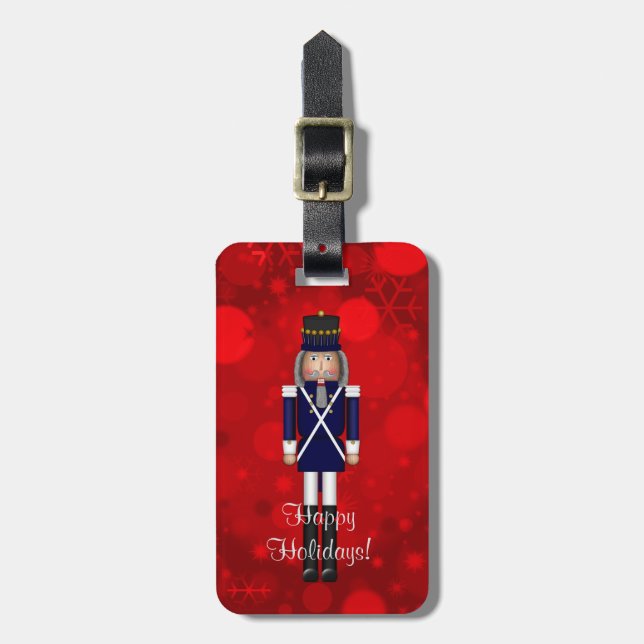 Christmas Nutcracker,Blue-LUGGAGE BAG TAG (Front Vertical)