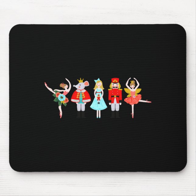 Christmas Nutcracker Character Illustrations  Mouse Mat (Front)
