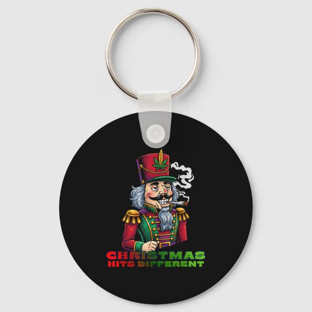 Christmas Nutcracker Christmas Hits Different  Key Ring (Front)