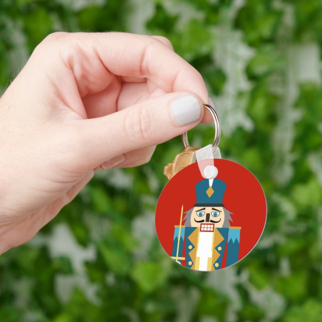 Christmas Nutcracker Classic Gingham Keychain (Hand)