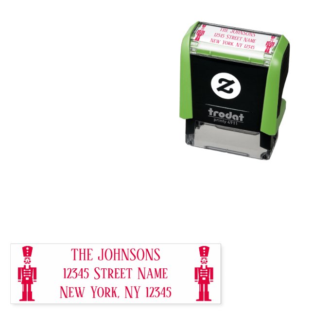 Christmas nutcracker custom return address  self-inking stamp (In Situ)