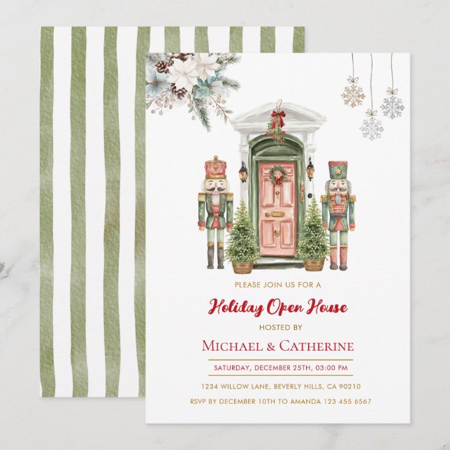 Christmas Nutcracker Holiday Open House Invitation (Front/Back)