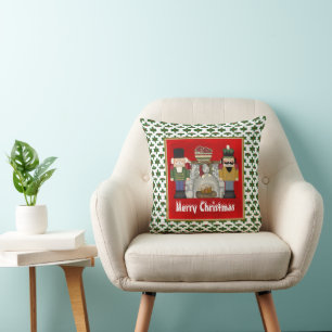 Christmas Nutcracker Holiday throw pillow