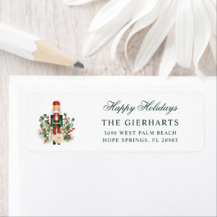 Christmas Nutcracker Holidays Return Address