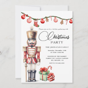 Christmas Nutcracker Isolated Invitation