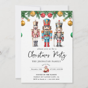 Christmas Nutcracker Isolated Invitation