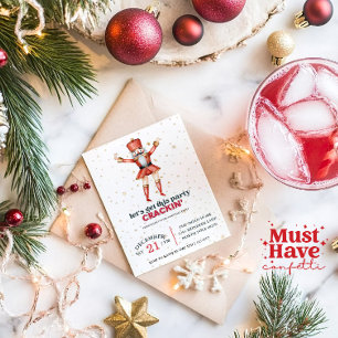 Christmas Nutcracker Let's Get this Party Crackin Holiday Card