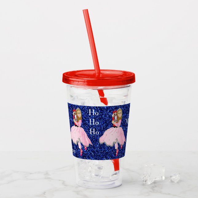 Christmas Nutcracker Lt Brwn Hair Acrylic Tumbler (Front Ice)