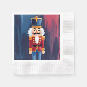 Christmas Nutcracker Merry Christmas Watercolor Napkin