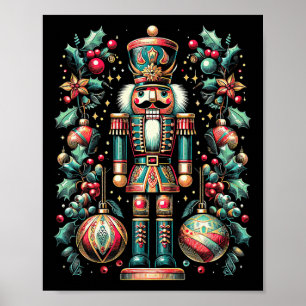 Christmas Nutcracker Merry Christmas Xmas Morning  Poster