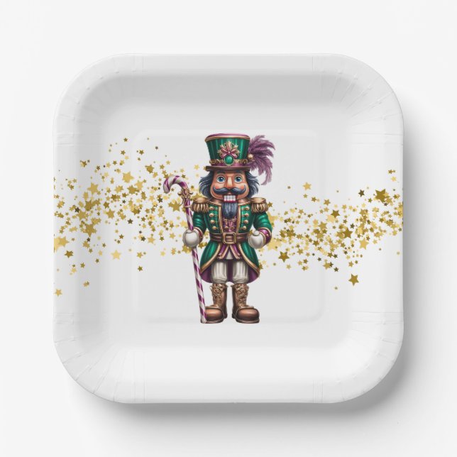 Christmas Nutcracker  Paper Plate (Front)