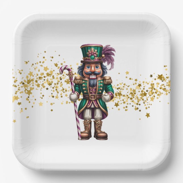 Christmas Nutcracker  Paper Plate (Front)