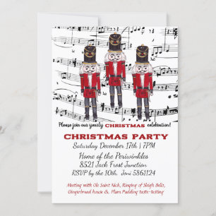 Christmas Nutcracker Party Invitation Musical