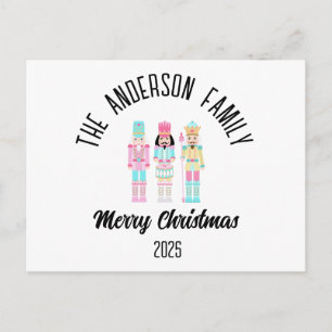 Christmas Nutcracker Pastel Personalized Name Holiday Postcard