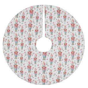 Christmas Nutcracker Pattern Brushed Polyester Tree Skirt