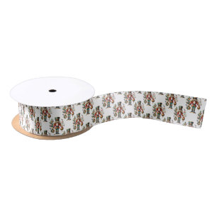 Christmas Nutcracker Pattern Satin Ribbon
