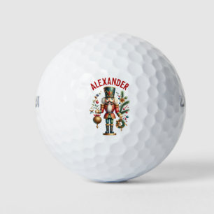 Christmas Nutcracker Personalised Name Golf Balls
