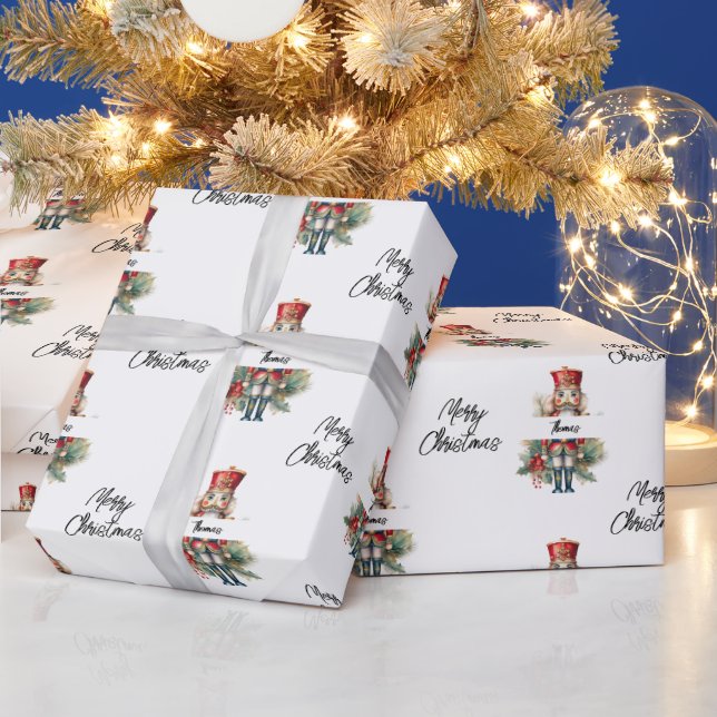 Christmas nutcracker personalised wrapping paper (Holidays)