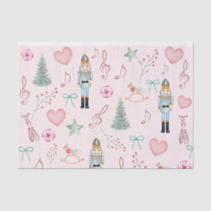 Christmas Nutcracker Pink Pastel Watercolor Tissue Paper