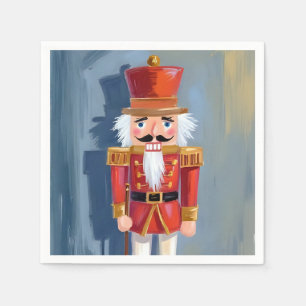 Christmas Nutcracker Red Soldier Watercolor Napkin