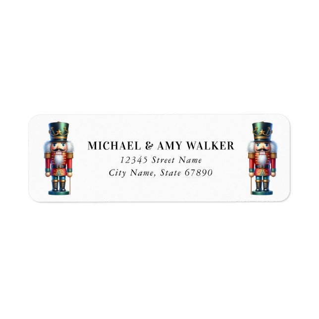 Christmas Nutcracker Return Address Labels (Front)