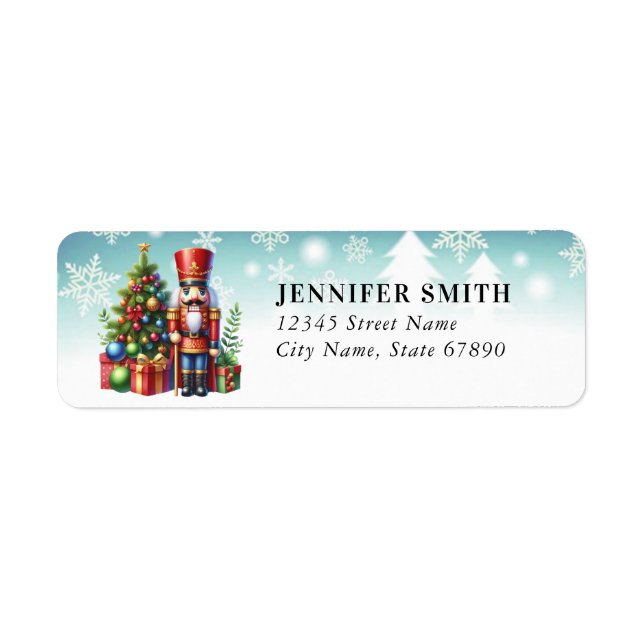 Christmas Nutcracker Return Address Labels (Front)