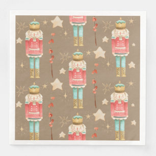 Christmas Nutcracker Rustic Kraft Napkin