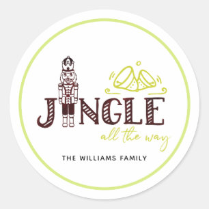 Christmas Nutcracker Simple Personalised Classic Round Sticker