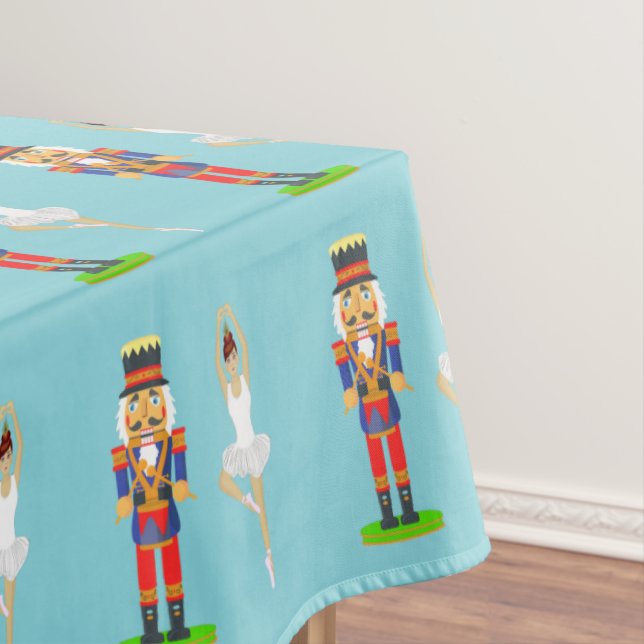Christmas Nutcracker Soldier & Ballerine Tablecloth (In Situ)
