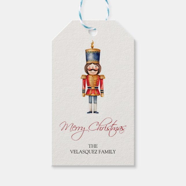 Christmas Nutcracker Soldier Gift Tag (Front)
