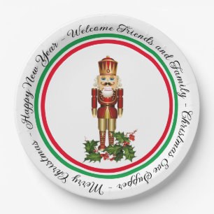 Christmas Nutcracker Soldier Personalise Words Paper Plate