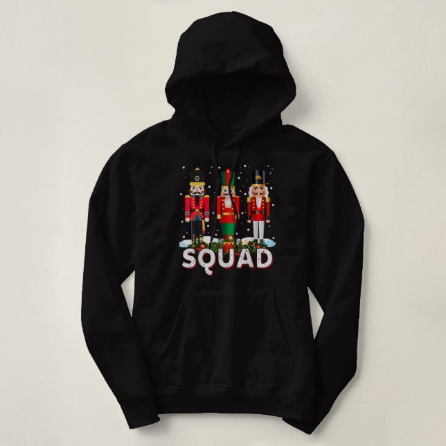 Christmas Nutcracker Squad Ballet Dance Funny Holi Hoodie (Design Front)