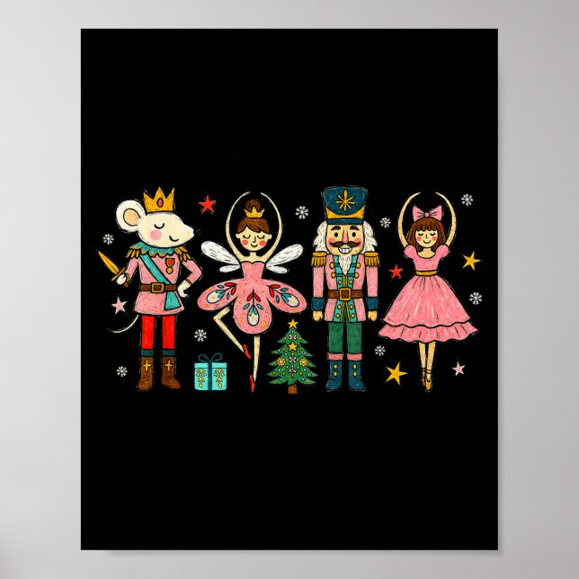 Christmas Nutcracker Squad Ballet Dance Women Kid  Poster (Front)