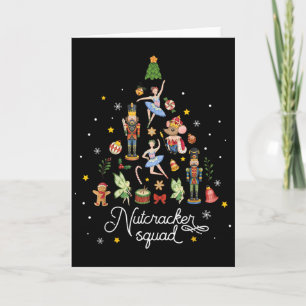 Christmas Nutcracker Squad Ballet Dance Women Kids Card