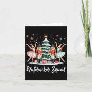 Christmas Nutcracker Squad Ballet Dance Women Kids Card
