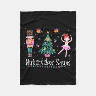 Christmas Nutcracker Squad Ballet Dance Women Kids Fleece Blanket