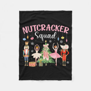 Christmas Nutcracker Squad Ballet Dance Women Kids Fleece Blanket