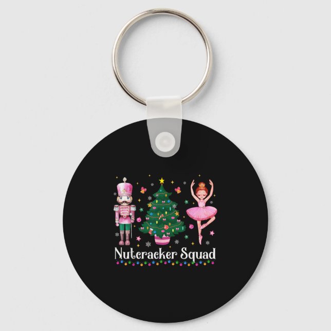 Christmas Nutcracker Squad Ballet Dance Women Kids Key Ring (Front)